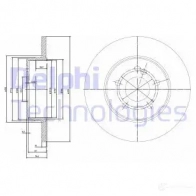 Тормозной диск DELPHI HGZ YE 5012759063279 BG3089 934508