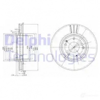 Тормозной диск DELPHI 5012759426500 AV LUG5 934288 BG2675