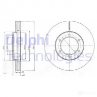 Тормозной диск DELPHI V 1TCU 935405 5012759439982 BG4209