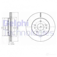 Тормозной диск DELPHI 5012759470435 935537 OEEVT BK BG4326
