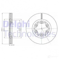 Тормозной диск DELPHI 935529 5012759470367 SW SVL BG4319