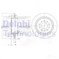 Тормозной диск DELPHI OE 4UXOL 5012759140383 934721 BG3502