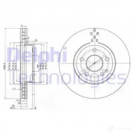 Тормозной диск DELPHI U P2TC BG3838C 935011 5012759971260