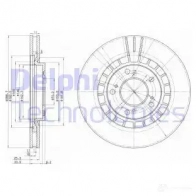Тормозной диск DELPHI C08 2UR 5012759280935 934968 BG3796