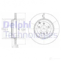 Тормозной диск DELPHI BG9082 FK6 EJ Land Rover 5012759450802