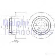 Тормозной диск DELPHI BG4262 33E8Q C 5012759450680 Kia Opirus (GH) 1 Седан 3.8 V6 267 л.с. 2006 – 2024