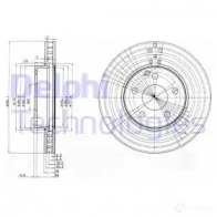 Тормозной диск DELPHI 87V 4ER 5012759280522 934919 BG3755