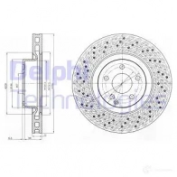 Тормозной диск DELPHI BG9093C Mercedes S-Class 6D0Z O 5012759531204