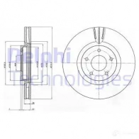 Тормозной диск DELPHI BG4231 Nissan Qashqai (J10) 1 Кроссовер Q BY12Q 5012759443422