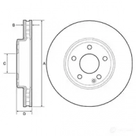 Тормозной диск DELPHI Mercedes A-Class (W176) 3 Хэтчбек 1.6 A 160 (1741) 102 л.с. 2015 – 2025 6LFT H0 BG4646C 5012759533727