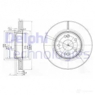 Тормозной диск DELPHI BG3733 7 78IWKJ Renault Laguna (BG) 2 Хэтчбек 1.9 dCi (BG05) 92 л.с. 2004 – 2005 5012759285107