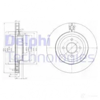 Тормозной диск DELPHI BG3852 Ford Focus 1 Хэтчбек 2.0 RS 215 л.с. 2002 – 2004 PKUB 0 5012759308714