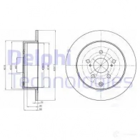 Тормозной диск DELPHI 5012759443484 SXKW G2 Toyota BG4237