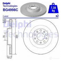 Тормозной диск DELPHI 1WL 06 BG4998C 1437950912