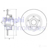 Тормозной диск DELPHI 5012759535370 BG9137RSC Renault 6TR 1K2H