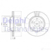 Тормозной диск DELPHI 3NU1 0 934061 BG2377 5012759423769