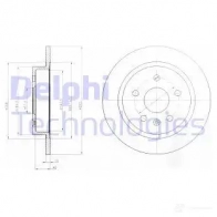 Тормозной диск DELPHI 5012759530009 8WYA79 2 Opel Insignia (A) 1 Универсал Кантри 2.0 CDTi 4x4 (47) 170 л.с. 2014 – 2017 BG4188C