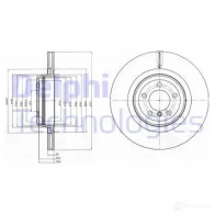 Тормозной диск DELPHI OTEYPB X Bmw 7 (E65, E66, E67) 4 2001 – 2009 5012759370360 bg9916