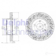 Тормозной диск DELPHI BG4142 5012759420430 WW IY4 Mercedes C-Class (C204) 3 Купе 1.8 C 180 (2049) 156 л.с. 2011 – 2024