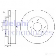 Тормозной диск DELPHI J01 PD 5012759505458 BG4537 935586