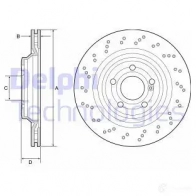 Тормозной диск DELPHI 5012759989531 BG4920C 7X0J 4 Mercedes SL-Class (R231) 3 2012 – 2020