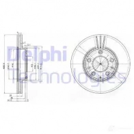 Тормозной диск DELPHI BX6 IZF BG3874C 5012759971307 Mazda