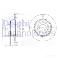 Тормозной диск DELPHI BG3029 5012759062678 V7J AI4B Audi A6 (C4) 1 1994 – 1997