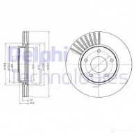 Тормозной диск DELPHI 5012759450642 935486 GMUF2 N BG4282