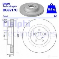 Тормозной диск DELPHI 5012759989883 Jeep JIRN P BG9217C