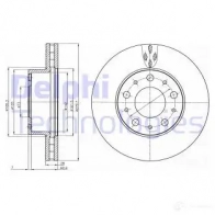 Тормозной диск DELPHI Citroen Jumper TFE5E G 5012759396070 BG4059