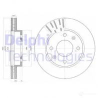 Тормозной диск DELPHI NK2 KR BG3801 5012759280980 Kia Magentis (GD, MS) 1 2000 – 2005