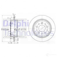 Тормозной диск DELPHI 4 MPQH 934763 5012759159262 BG3543