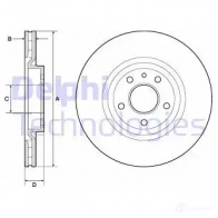 Тормозной диск DELPHI BG2843 5012759960356 D JB6VI 934426