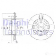 Тормозной диск DELPHI BG3830 FE K50A5 5012759281277 Bmw 3