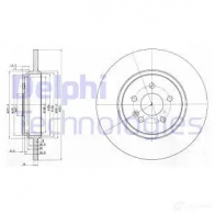 Тормозной диск DELPHI 5012759285084 ZJ RHFSN Mercedes M-Class (W163) 1 Кроссовер 3.2 ML 320 (1654) 218 л.с. 1998 – 2002 BG3728