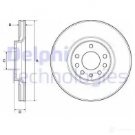 Тормозной диск DELPHI 934939 BG3770C Y PIB8MS 5012759533581 - Изображение 2