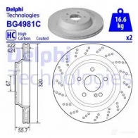 Тормозной диск DELPHI PY XBK2 BG4981C 1437954890
