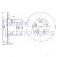 Тормозной диск DELPHI 933909 5012759421581 JGS ZBH BG2159