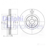 Тормозной диск DELPHI Volvo S60 GH279C Z BG9077 5012759443545