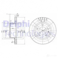 Тормозной диск DELPHI 933949 5012759422113 BG2212 SPW J90