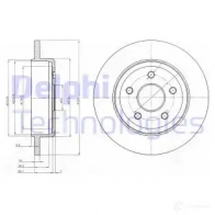 Тормозной диск DELPHI BG4160 GT 4G6Y2 5012759434444 Jeep Grand Cherokee