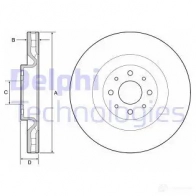 Тормозной диск DELPHI D X02NLG 935612 5012759531501 BG4566C