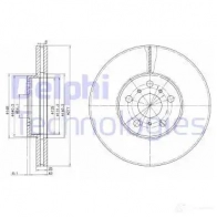 Тормозной диск DELPHI BG3168 RSAX00 Q 934551 5012759064061
