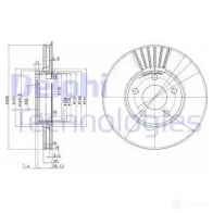 Тормозной диск DELPHI Volkswagen Passat (B5) 3 Универсал 1.9 TDI 115 л.с. 1998 – 2000 BG2745C QE0 9A 5012759529607