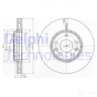 Тормозной диск DELPHI 935467 5012759450703 NL63 X2B BG4264 - Изображение 2