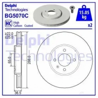 Тормозной диск DELPHI CE0J FM BG5070C 1437960184