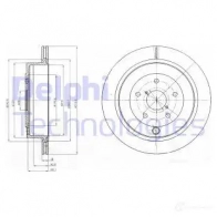 Тормозной диск DELPHI 935470 4C V6YE 5012759450734 BG4267