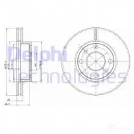 Тормозной диск DELPHI H VB4STY 5012759439845 935384 BG4195