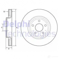 Тормозной диск DELPHI BG9121 5012759512548 Jeep Grand Cherokee MQ HZK1