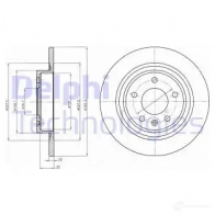 Тормозной диск DELPHI Chevrolet Orlando 5012759529867 BG4279C 3P 22F1